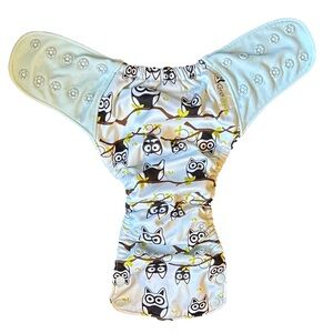 GroVia owl print Cloth Diaper one size